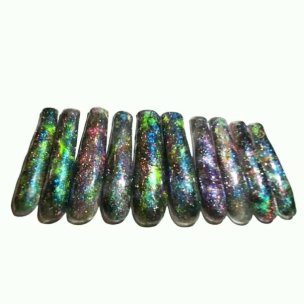 Hand CRAFTED Custom Cateye 10pc xxl Acrylic Press On Nails For Adults